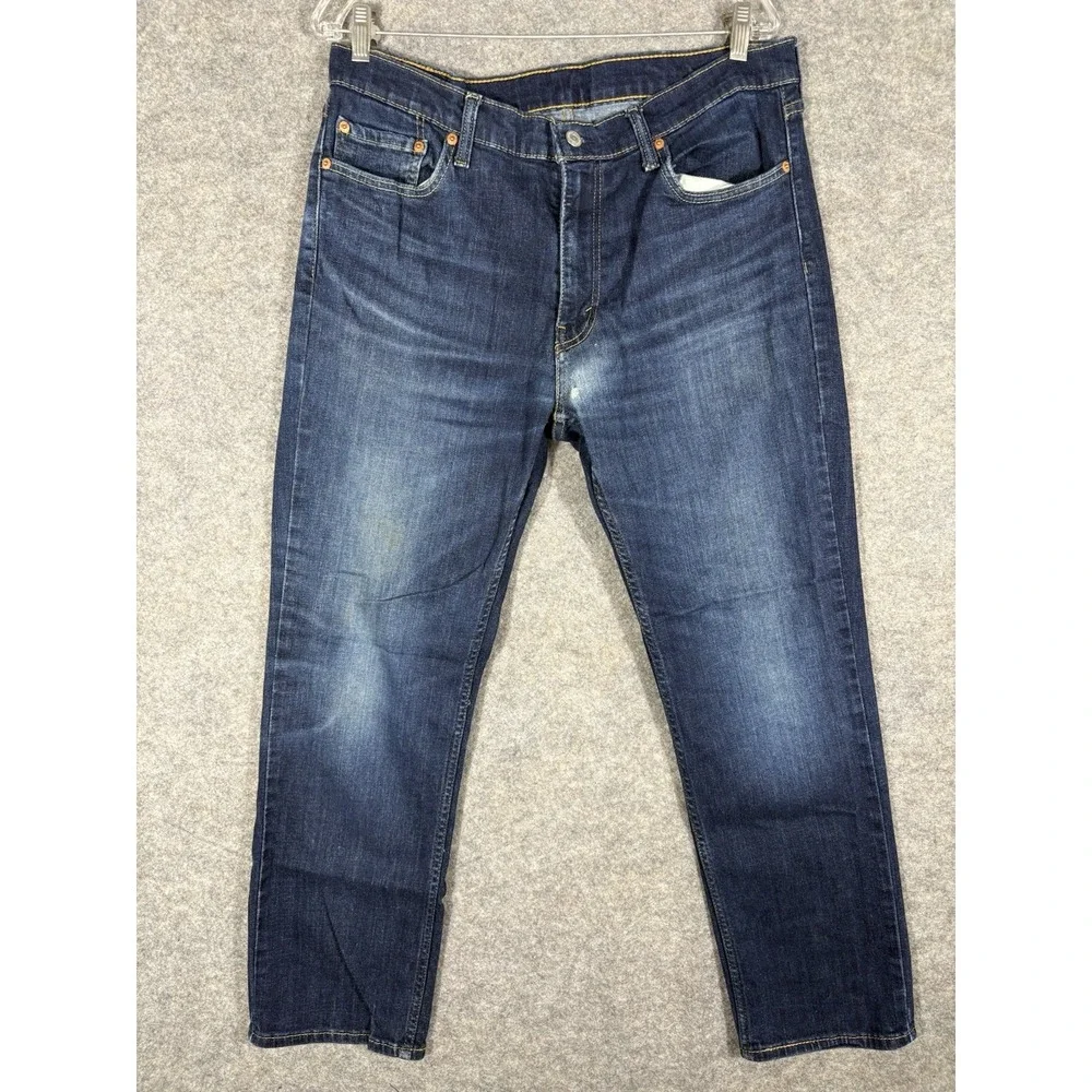 Levis Jeans Mens 36x30 Blue Denim 511 Slim Straight Medium Wash American Stretch